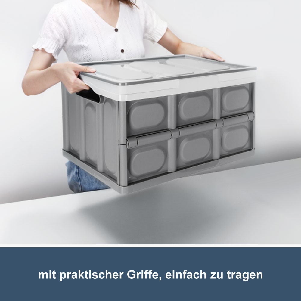 Faltbare Klappbox (55 L) Autobox Lagerung mit Deckel Kiste (grün) in Hessen  - Vöhl, Heimwerken. Heimwerkerbedarf gebraucht kaufen