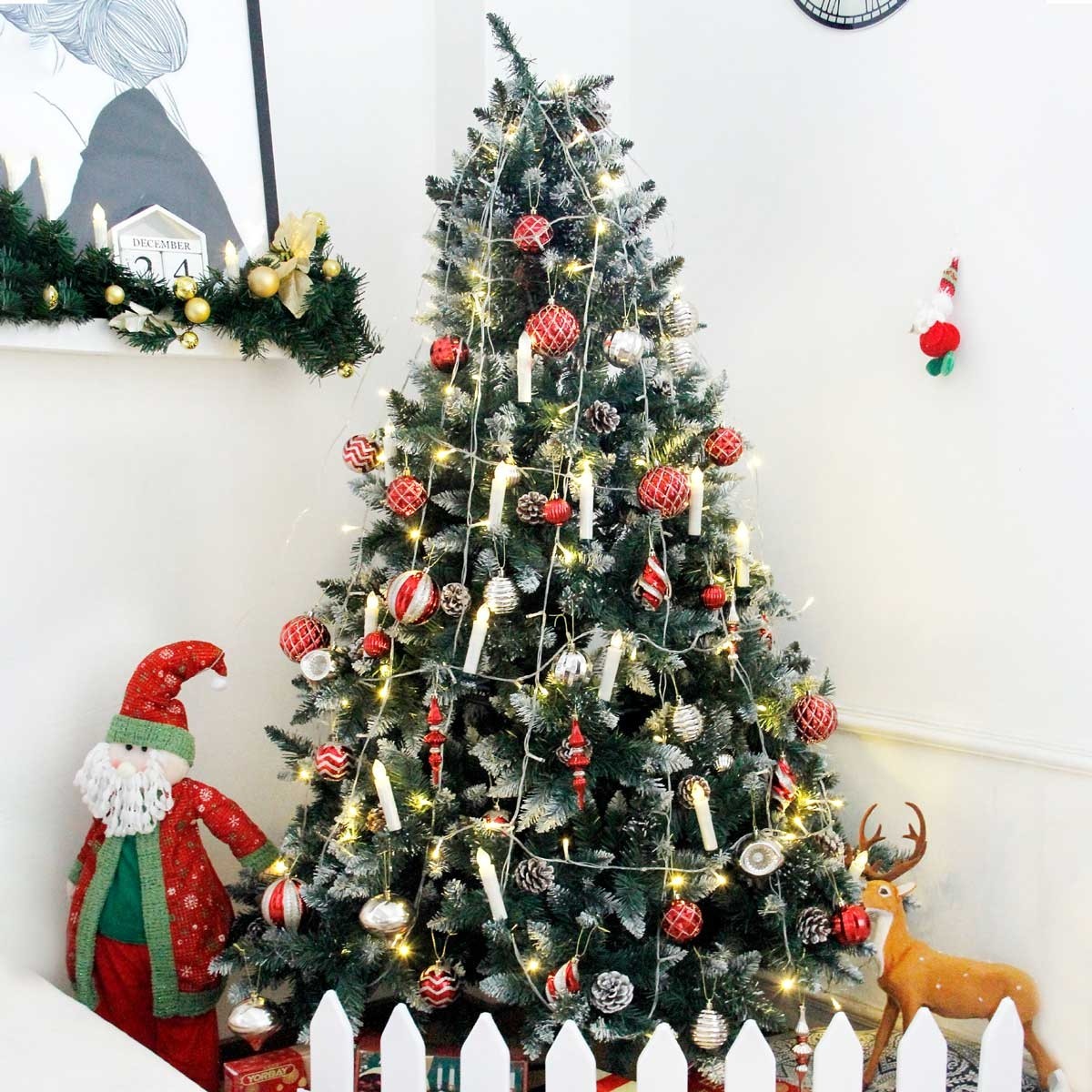 Weihnachtsbaum Tannenbaum mit Ständer 120cm-210cm für Weihnachten-Dekoration 