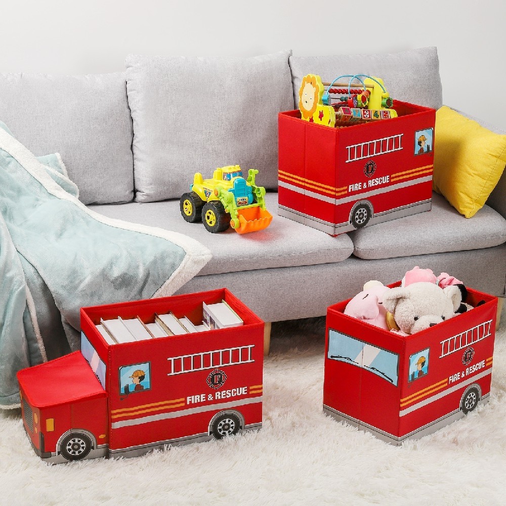 Aufbewahrungsbox für jedes Kinderzimmer Niedliche Spielzeugbox Korb zur Aufbewahrung von Kinder Spielsachen Marienkäfer Gelb Kinder Spielkiste 