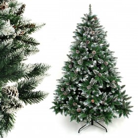 künstlich Weihnachtsbaum Tannenbaum für Weihnachten-Dekoration mit Schnee (120 cm - 240 cm)