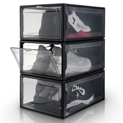 Schuhbox aus Kunststoff, schwarz S 3er Set