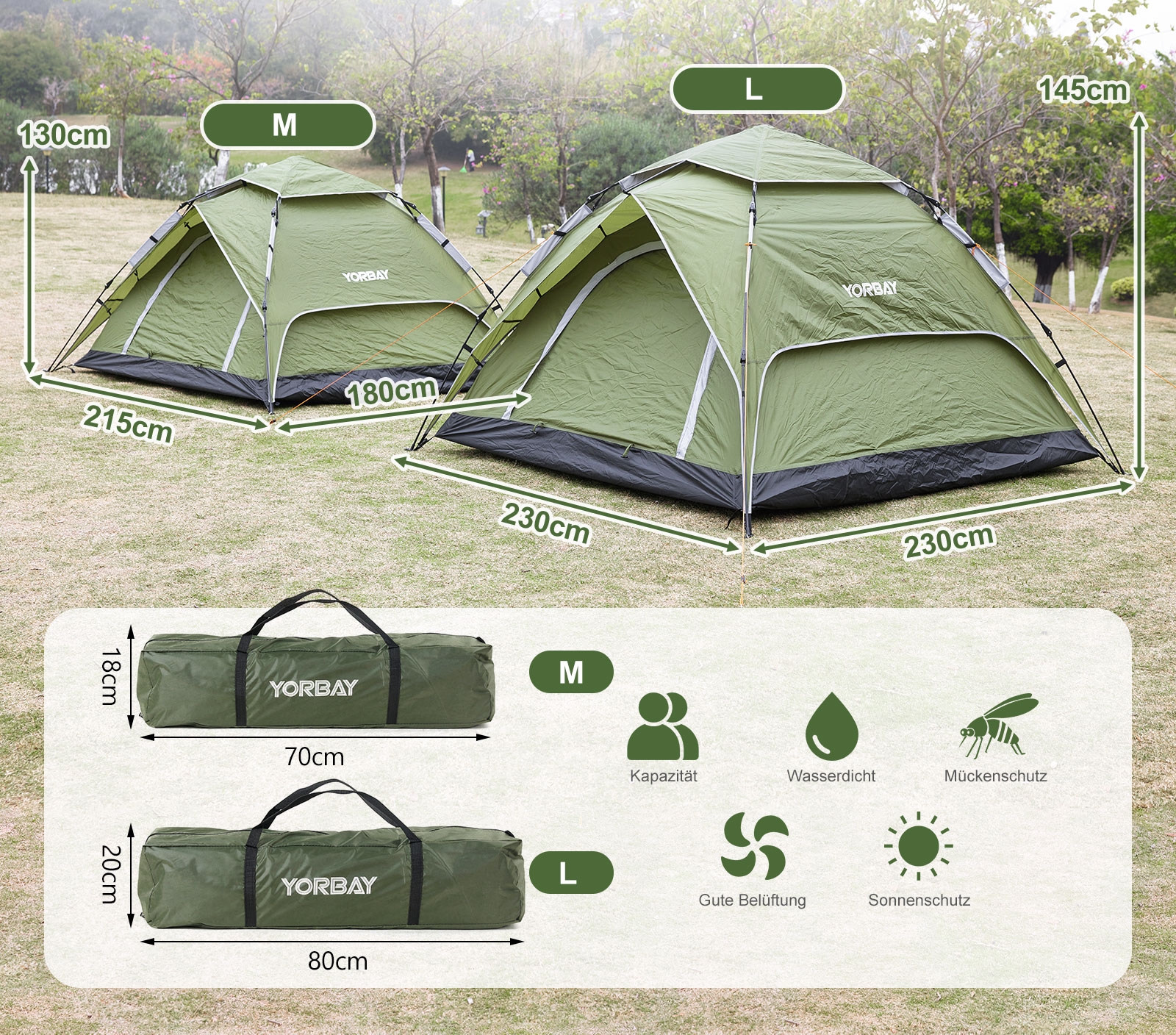 XXL Campingzelt für 4 Personen